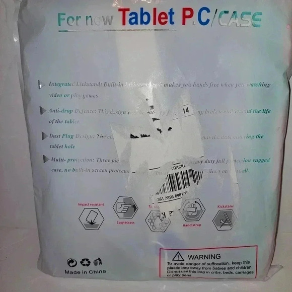 Gralifcare Multicolored iPad pro 11 Case w/ adjustable Strap new open package. - Picture 9 of 9